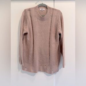 525 America oversized distressed pink sweater size small